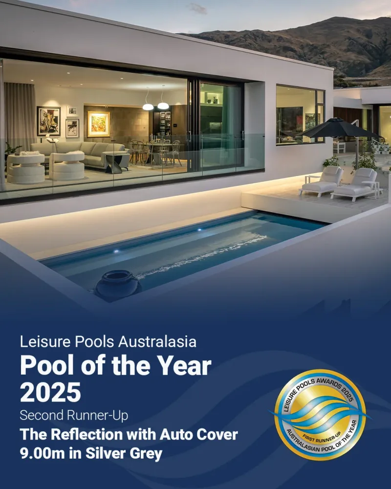 Leisure Pools Pool of the Year 2025, second runner-up: The Reflection with Auto Cover 9.00m in Silver Grey